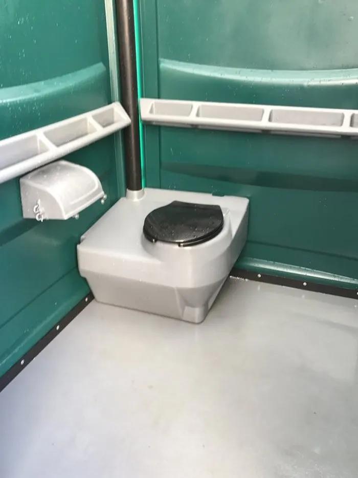 handicapped-accessible portable toilet interior